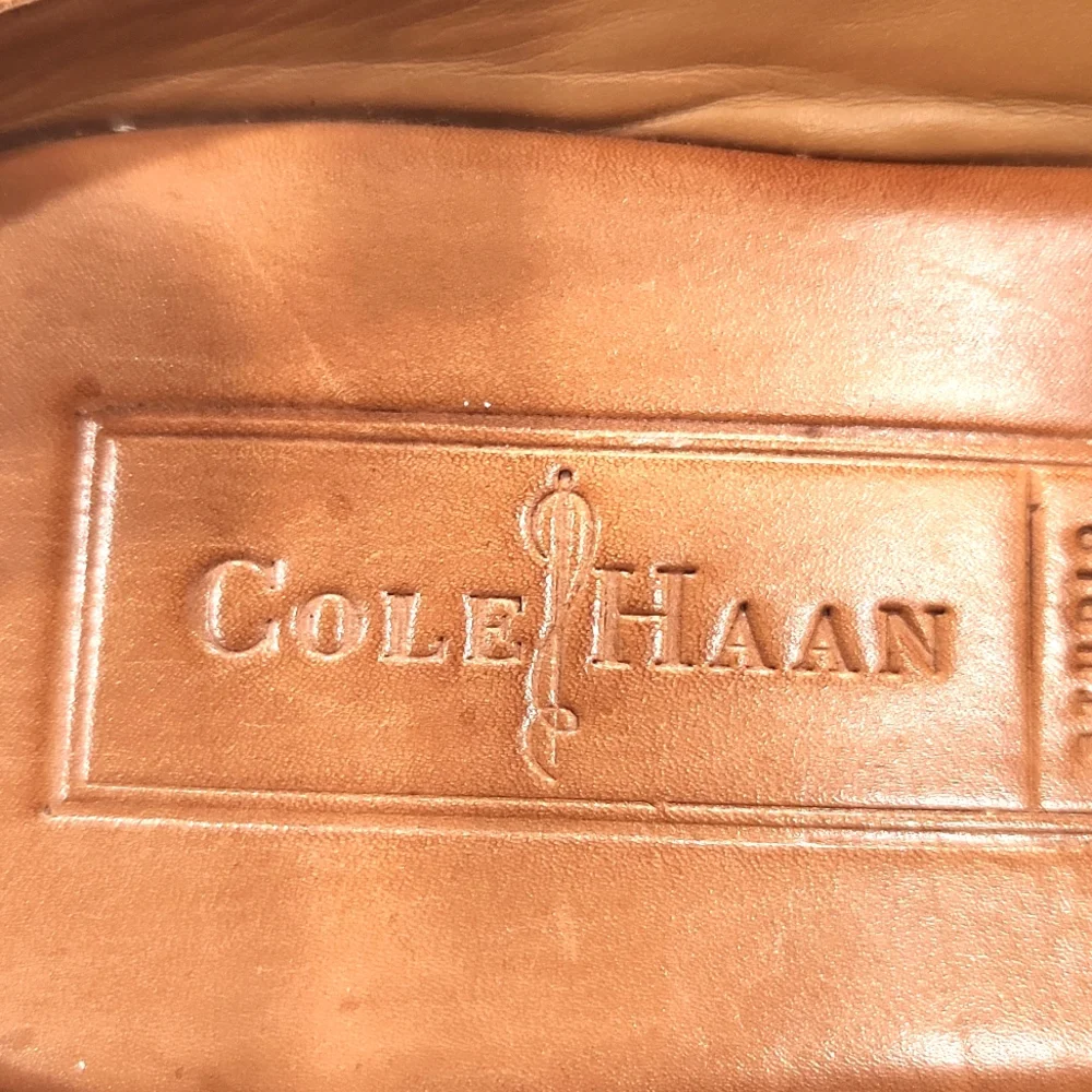 Cole Haan Genuine Leather Criss Cross Slides Women's Size 6 B Like New!!